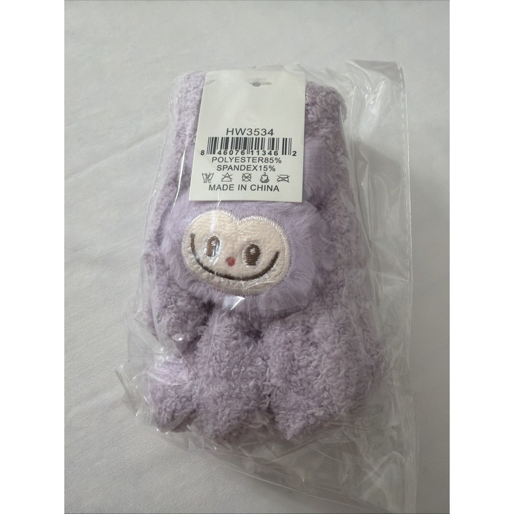 Authentic Warm Fluffy Holiday Series Labubu Mittens‎ Limited Gloves Small Kids